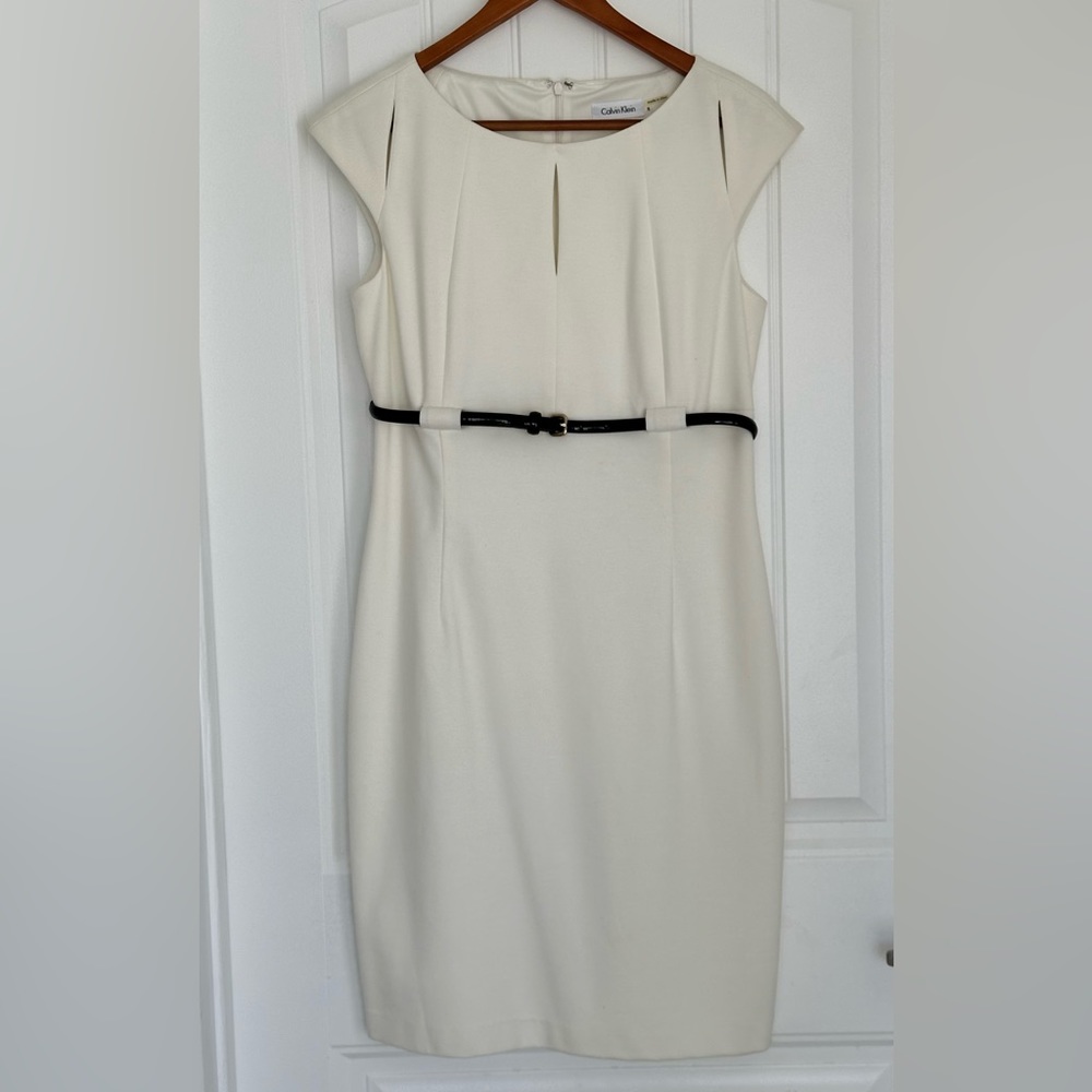 Winter White sheath dress